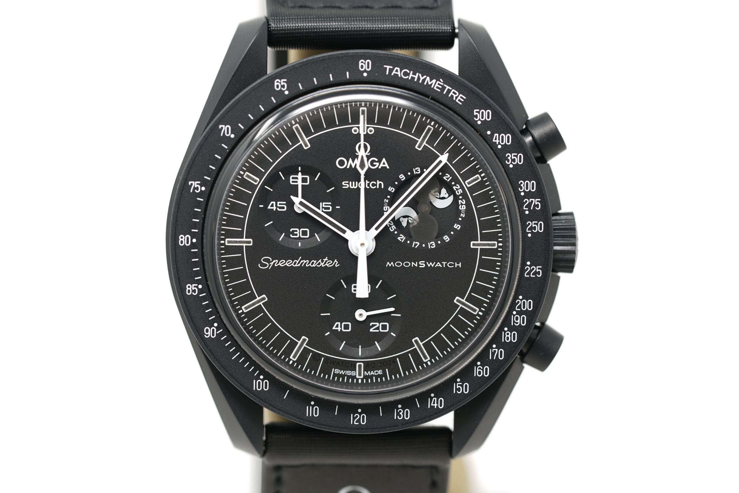Pre-Owned Swatch x Omega MoonSwatch Mission to the Moonphase 'New Moon' SO33B700