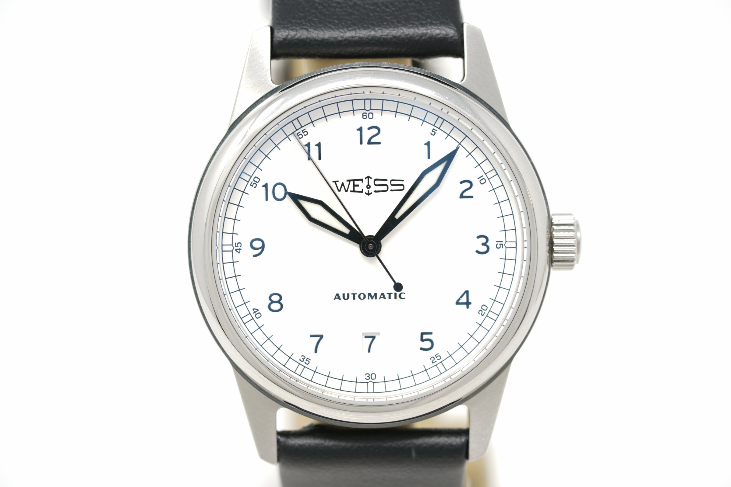 Pre-Owned Weiss 38mm Automatic Standard Issue Field with Date White