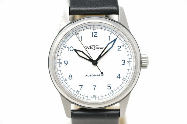 Pre-Owned Weiss 38mm Automatic Standard Issue Field with Date White