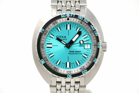 Pre-Owned Doxa SUB 200T Aquamarine Sunray 804.10.241S.10