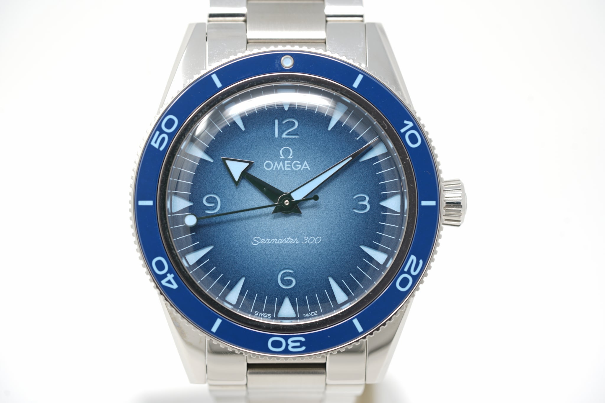 Pre Owned Omega Seamaster 300 Summer Blue 234.30.41.21.03.002