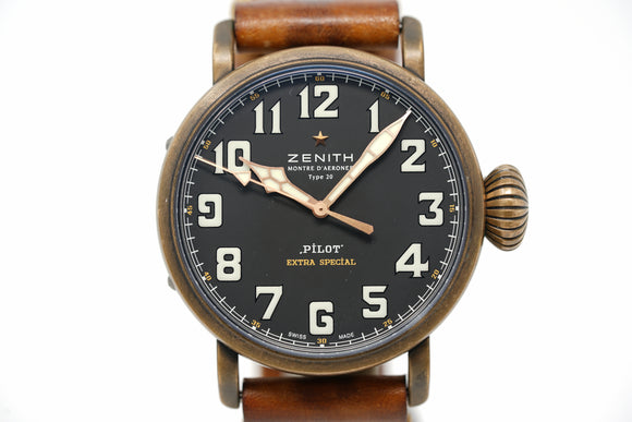 Pre-Owned Zenith Pilot Montre d'Aeronef Type 20 James Thayer Limited 29.2434.679/21.C804
