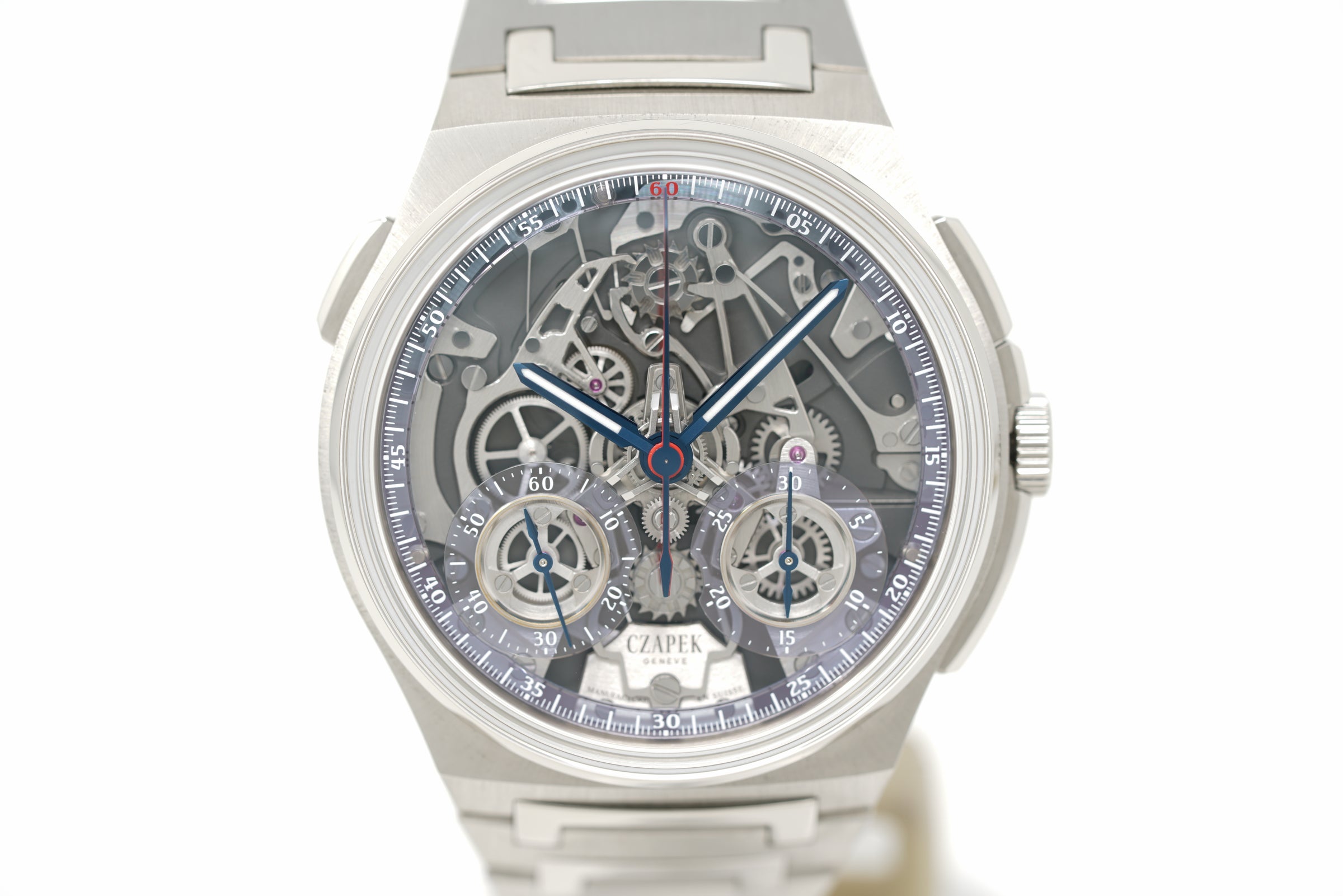Pre-Owned Czapek Antarctique Rattrapante Ice Blue