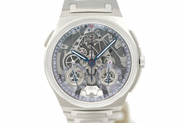 Pre-Owned Czapek Antarctique Rattrapante Ice Blue
