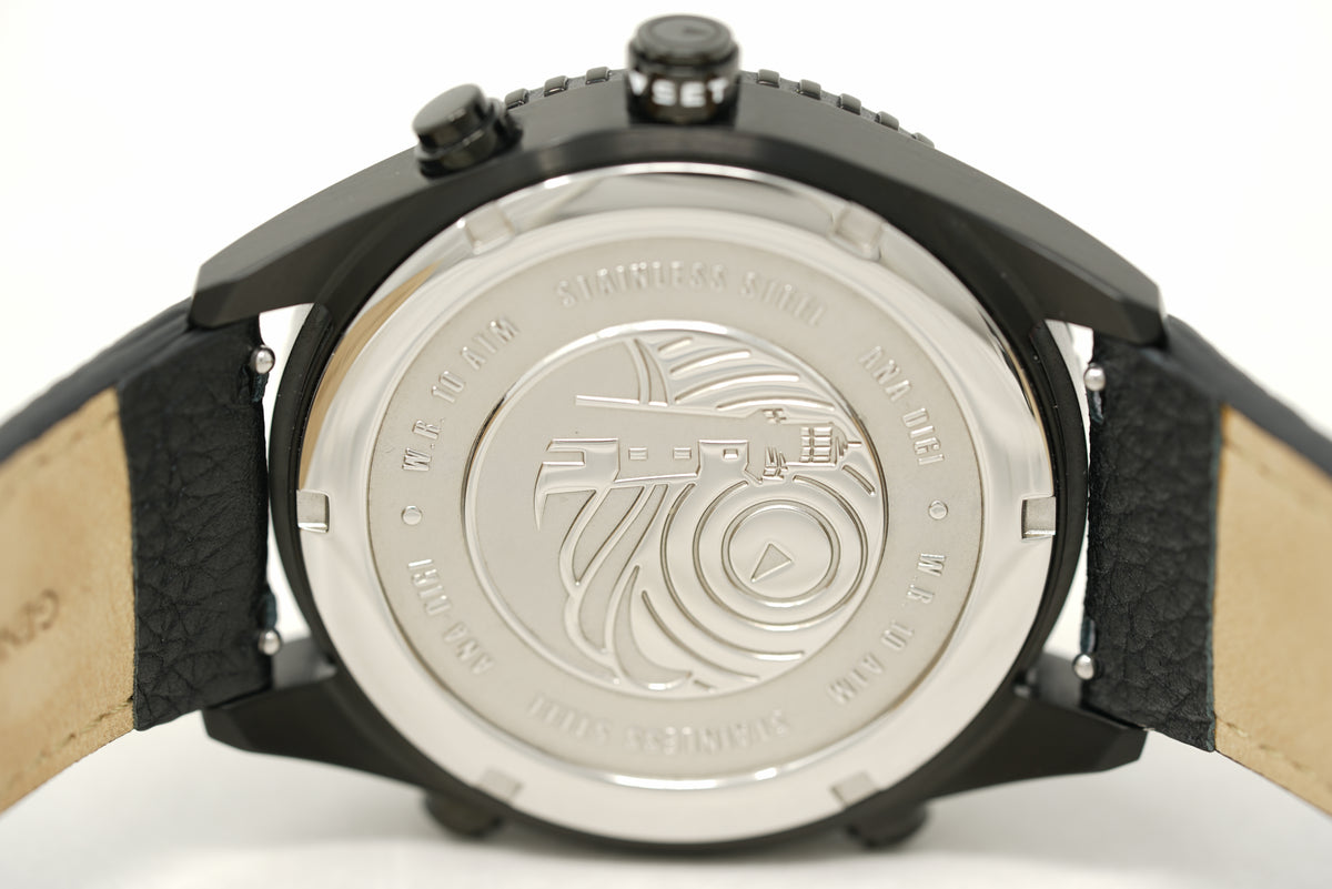 Pre-Owned Islander Rocky Point PVD Analog-Digital Black ISL-331