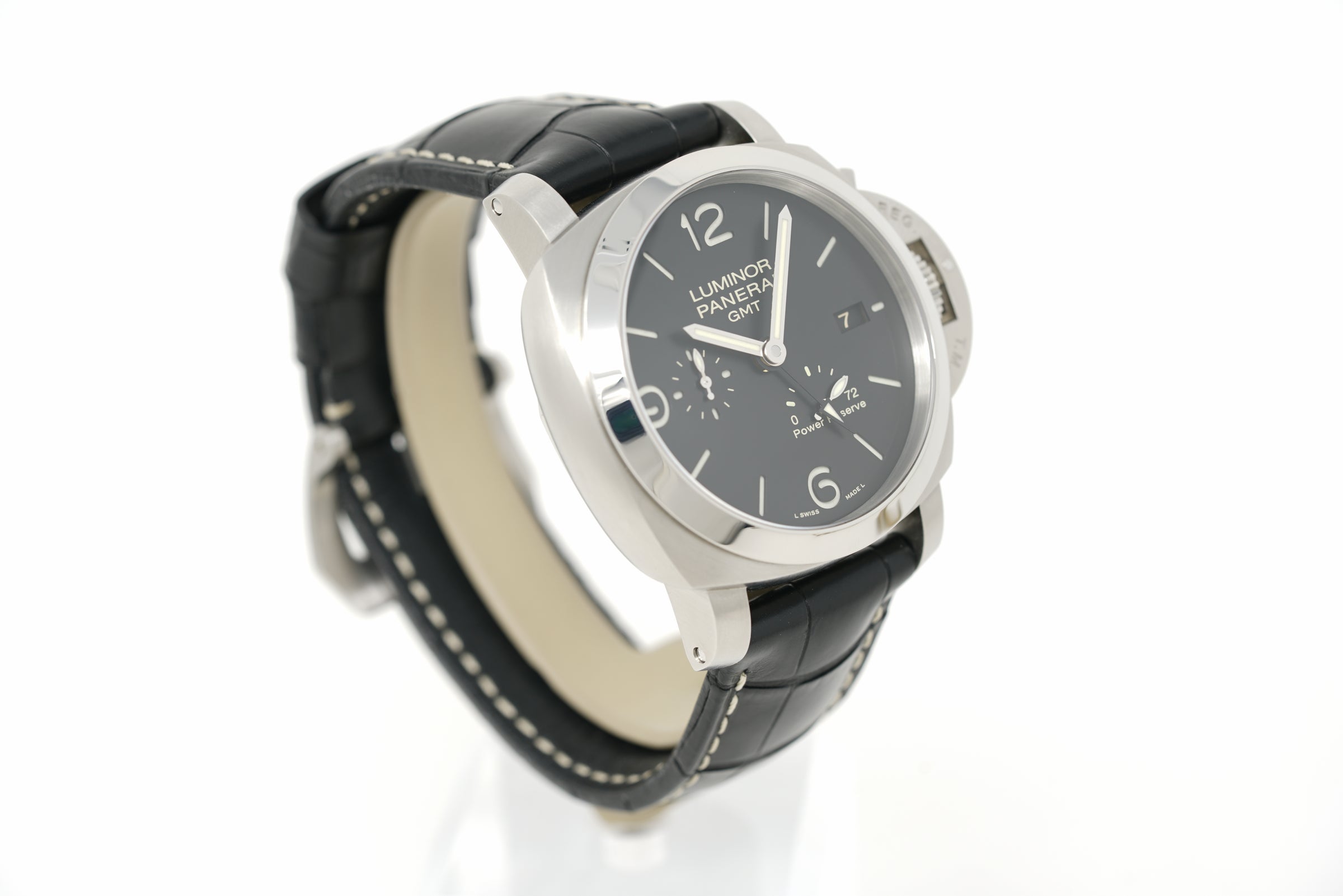 Pre-Owned Panerai Luminor 1950 3 Days GMT Acciaio PAM00321 R Series