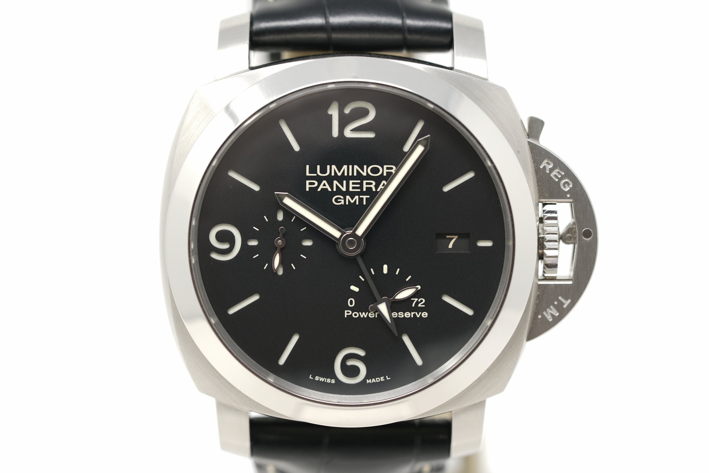 Pre-Owned Panerai Luminor 1950 3 Days GMT Acciaio PAM00321 R Series