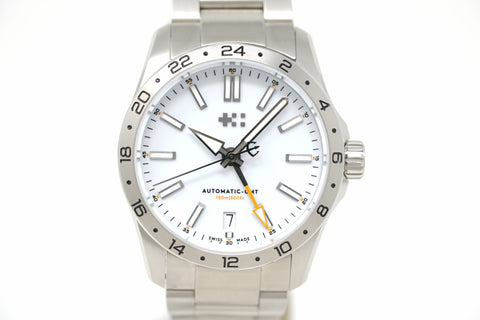 Pre-Owned Christopher Ward C63 Sealander GMT 36 White C63-36AGM3-S00W0