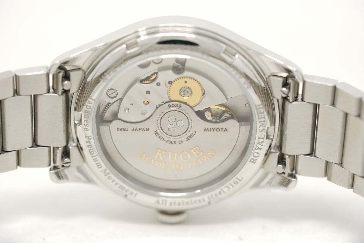Pre-Owned Kuoe Kyoto Royal Smith Breguet Numerals Silver Case Ivory Dial 90-006