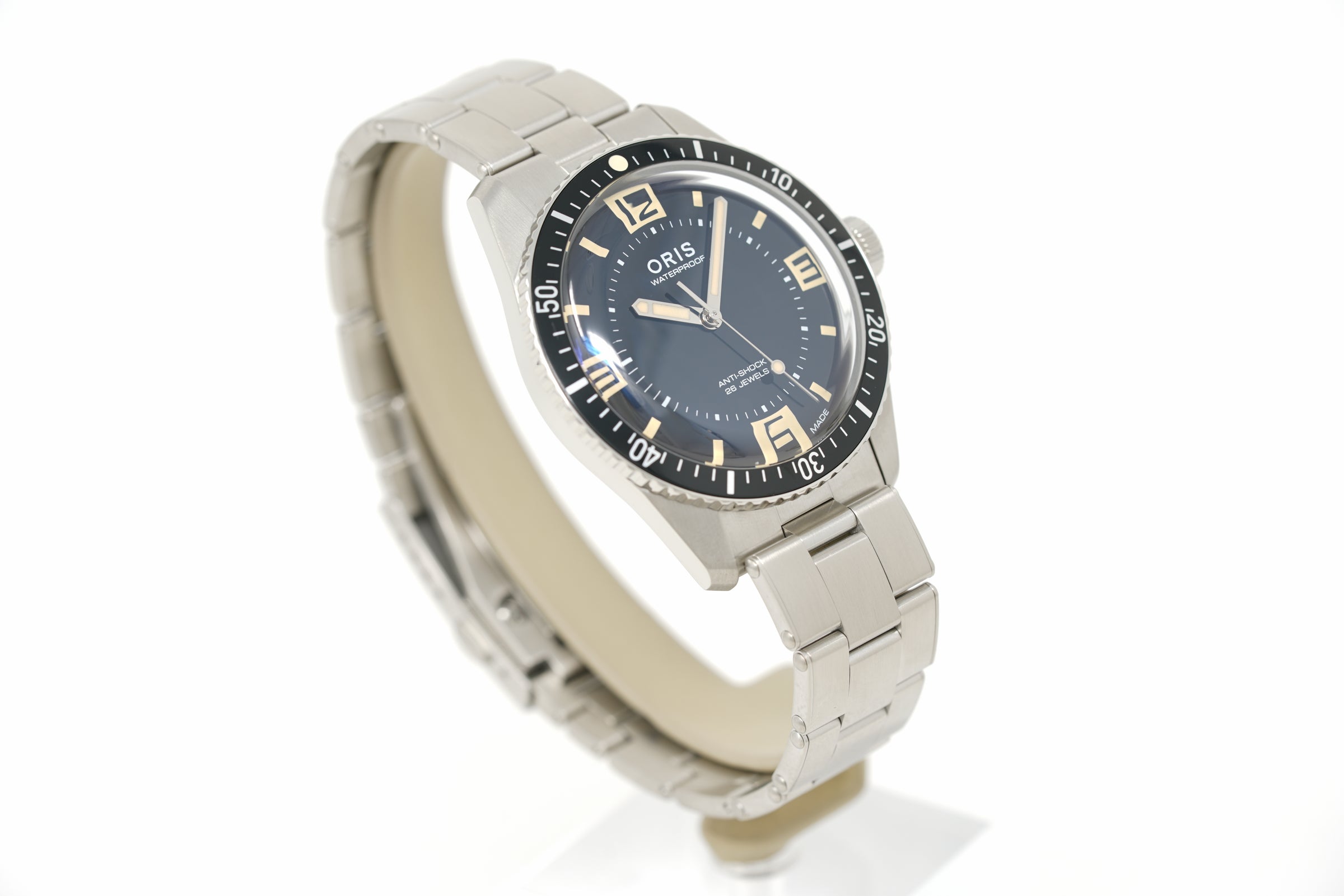 Pre-Owned Oris Divers Sixty-Five 60th Anniversary 01 733 7772 4034-Set