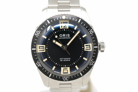 Pre-Owned Oris Divers Sixty-Five 60th Anniversary 01 733 7772 4034-Set