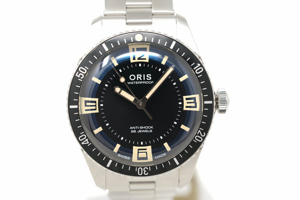 Pre-Owned Oris Divers Sixty-Five 60th Anniversary 01 733 7772 4034-Set