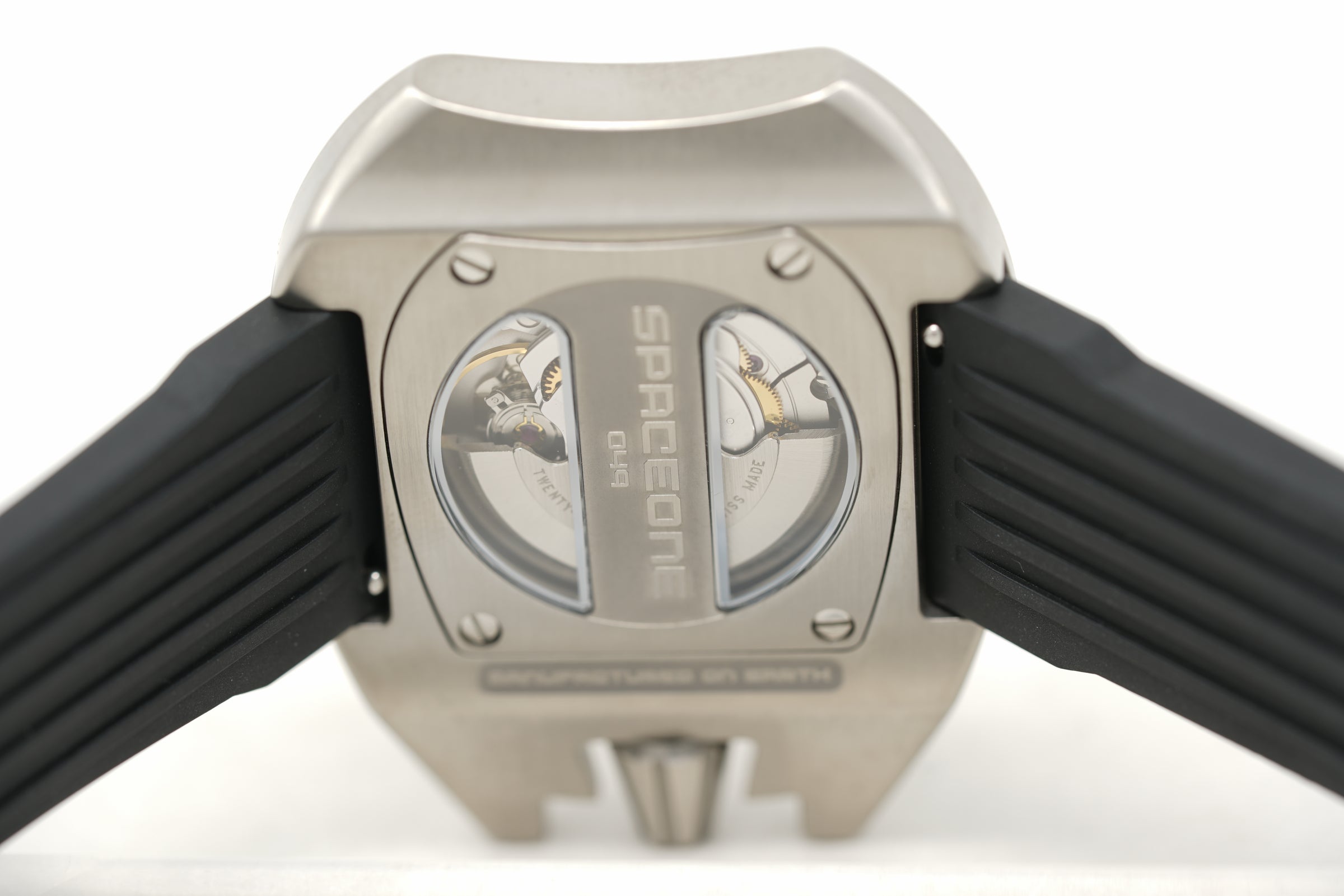 Pre-Owned SpaceOne Brushed Titanium Jumping Hour