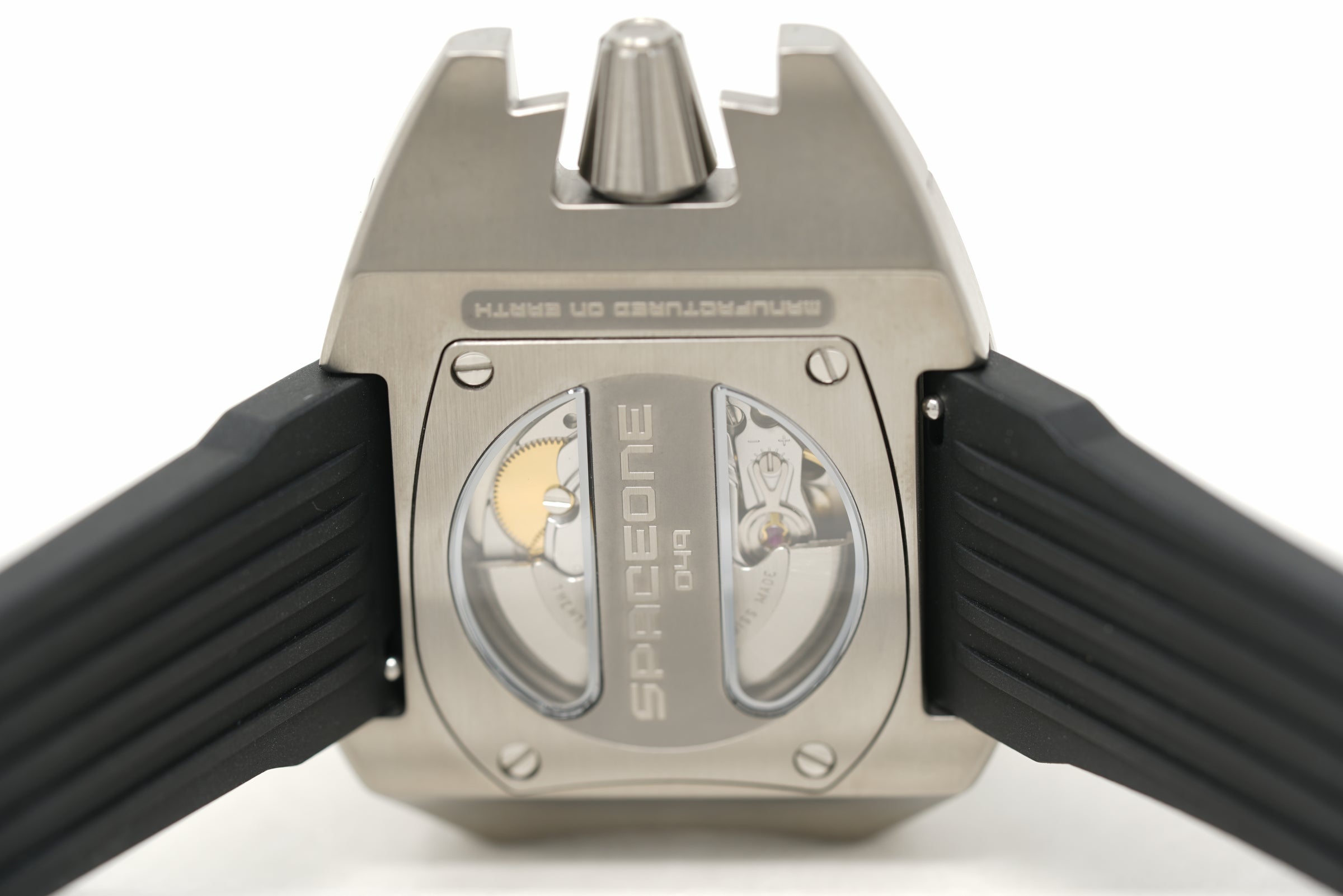 Pre-Owned SpaceOne Brushed Titanium Jumping Hour