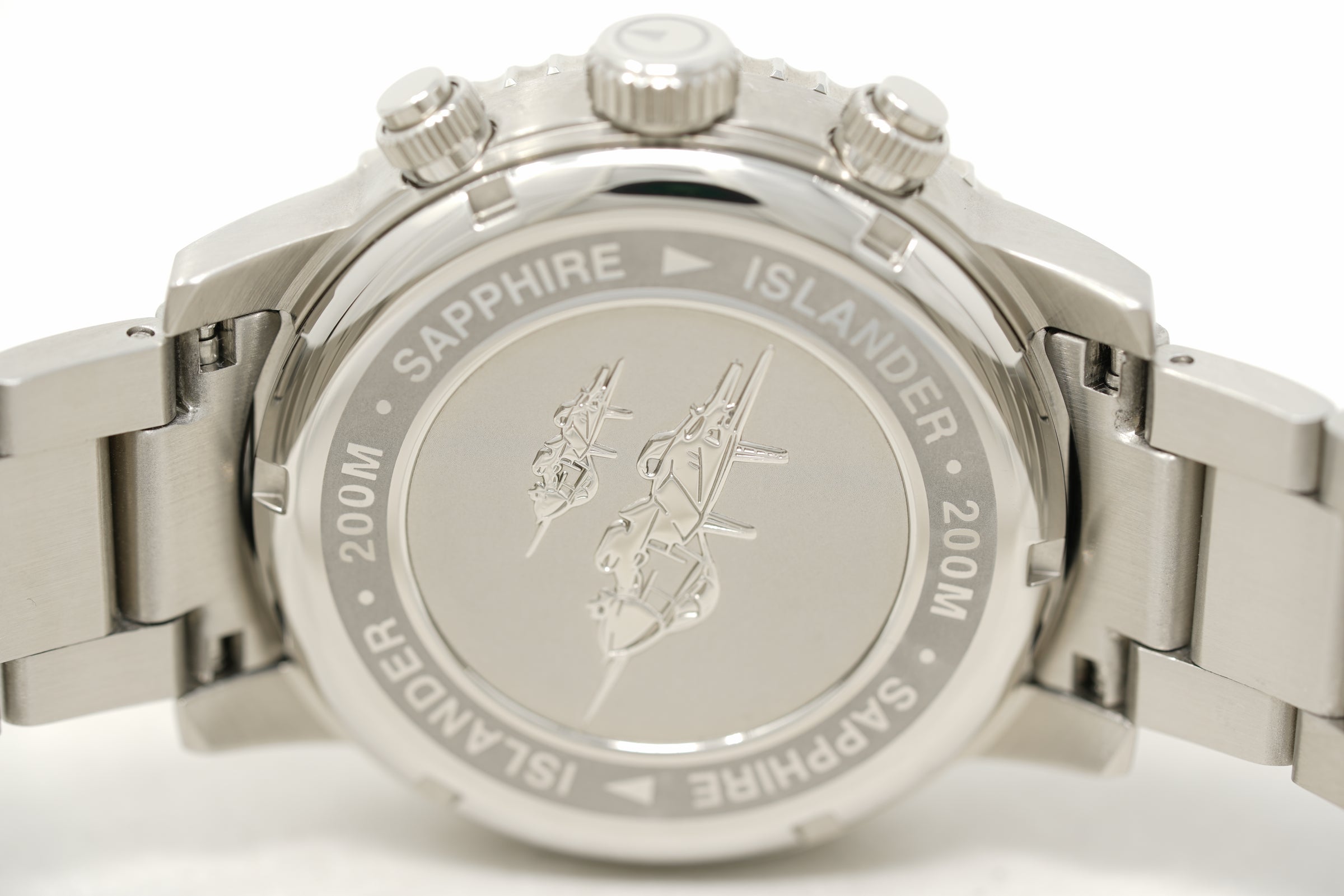 Pre-Owned Islander Calverton Flight Chronograph Alarm Grey #ISL-325