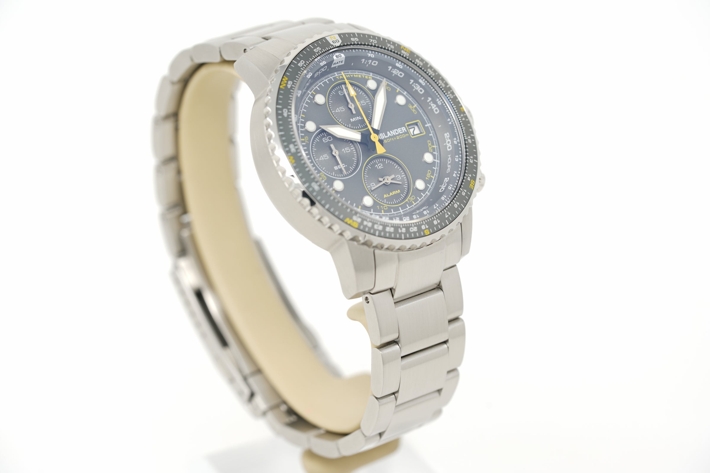 Pre-Owned Islander Calverton Flight Chronograph Alarm Grey #ISL-325