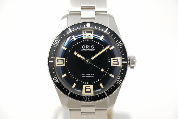 Pre-Owned Oris Divers Sixty-Five 60th Anniversary 01 733 7772 4034-Set
