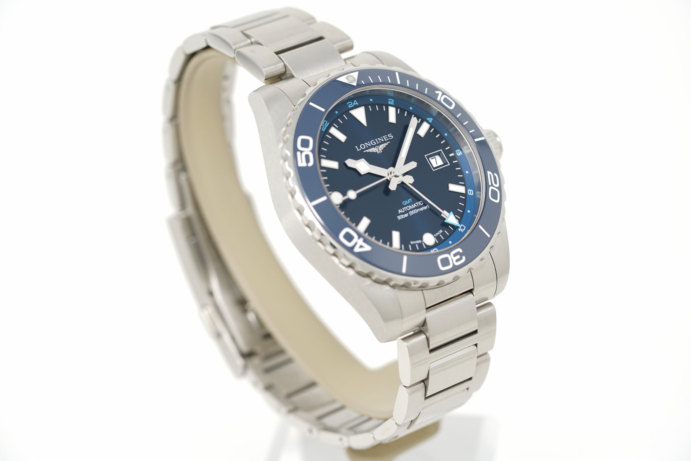 Pre-Owned Longines HydroConquest GMT L3.890.4.96.6