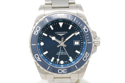 Pre-Owned Longines HydroConquest GMT L3.890.4.96.6