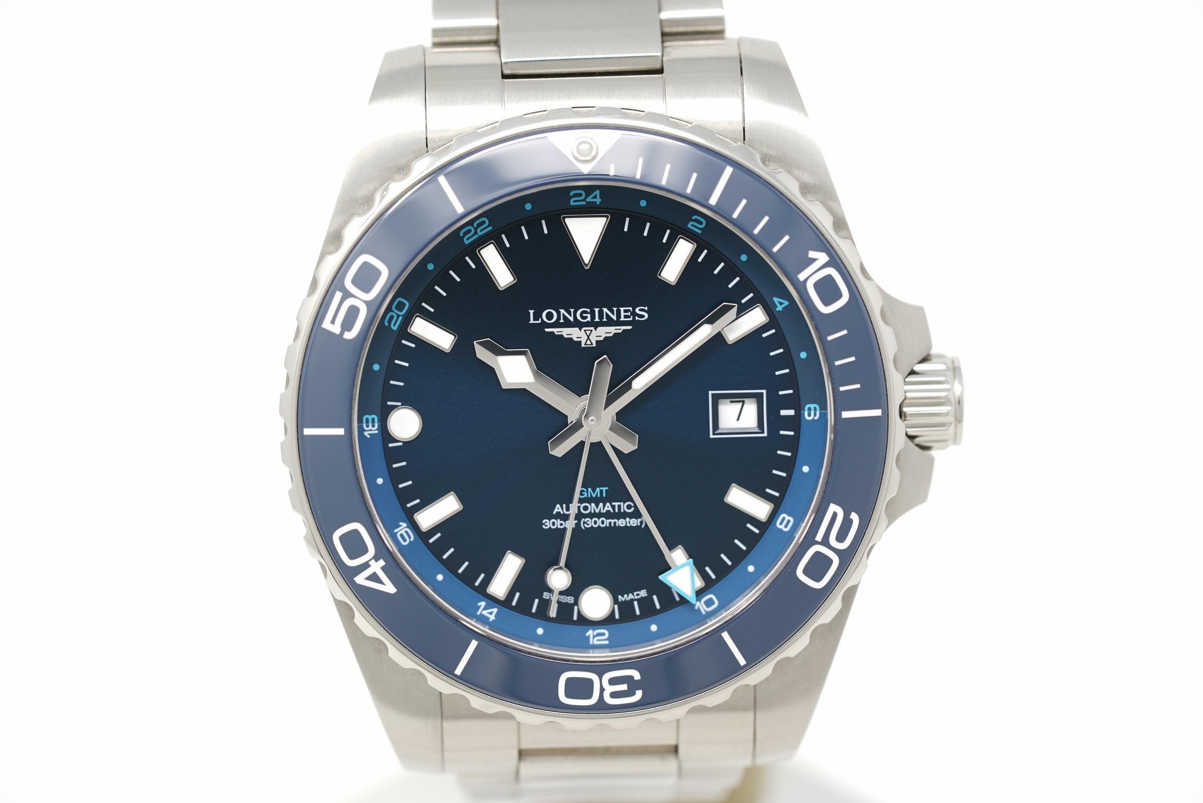 Pre-Owned Longines HydroConquest GMT L3.890.4.96.6