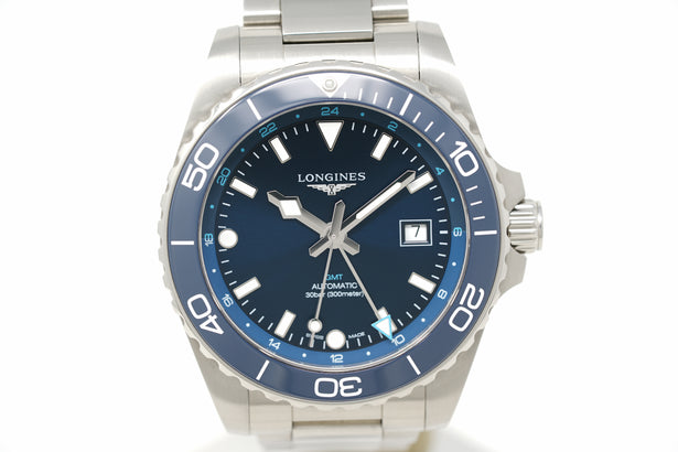 Pre-Owned Longines HydroConquest GMT L3.890.4.96.6