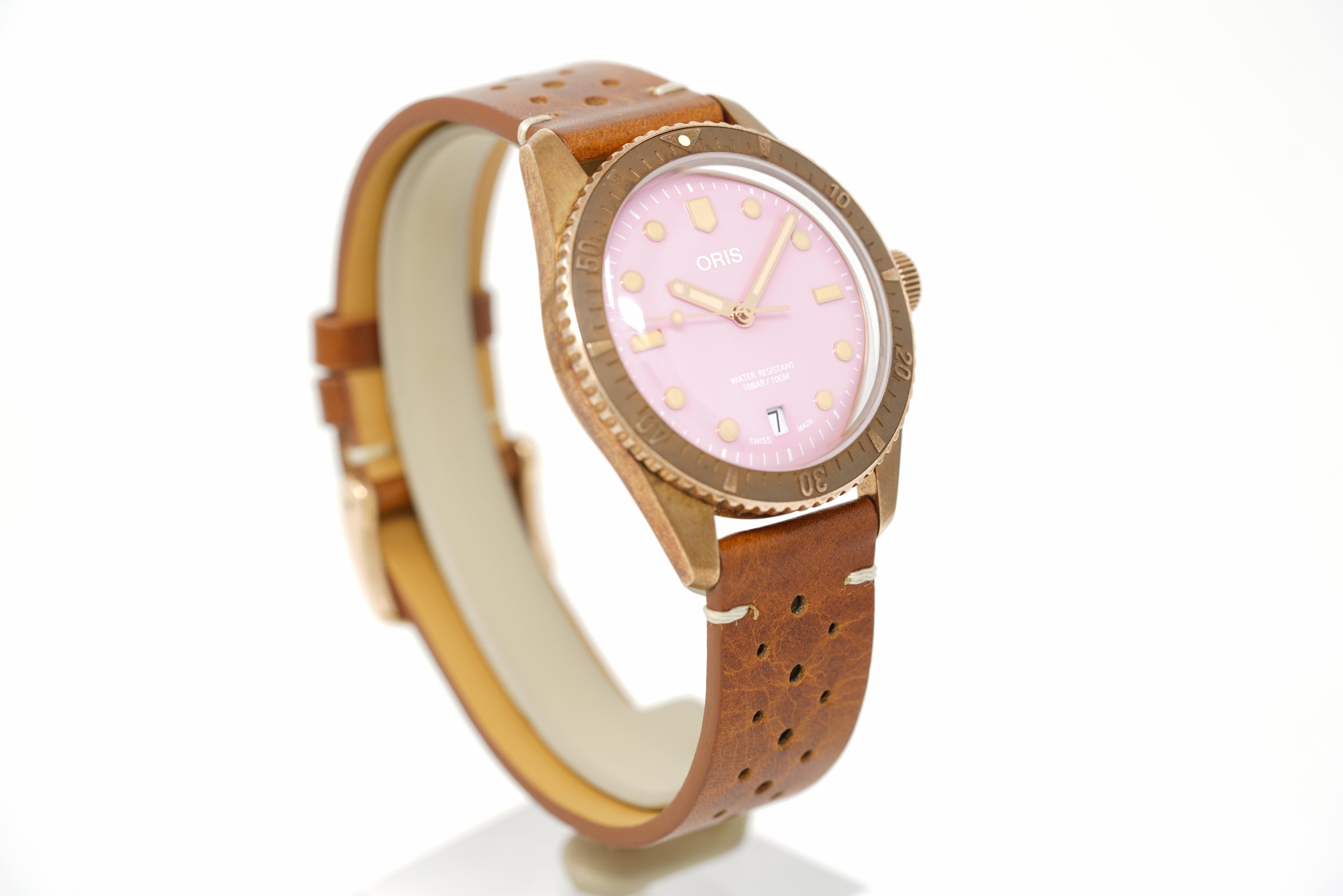 Pre-Owned Oris Divers Sixty-Five 'Cotton Candy' Bronze 01 733 7771 3158-07 5 19 04BR