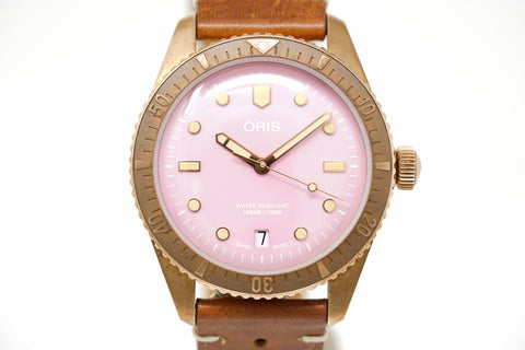 Pre-Owned Oris Divers Sixty-Five 'Cotton Candy' Bronze 01 733 7771 3158-07 5 19 04BR