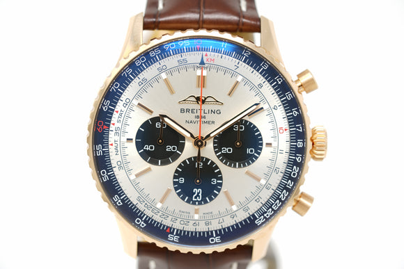 Pre-Owned Breitling Navitimer B01 Chronograph 46 18k RG RB0137241G1P1