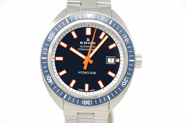 Pre-Owned Edox Hydro-Sub Date Automatic Chronometer 80128 3BUM