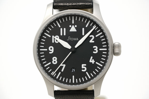 Pre-Owned Stowa Flieger Verus 40 w/ Logo & Date Handwound