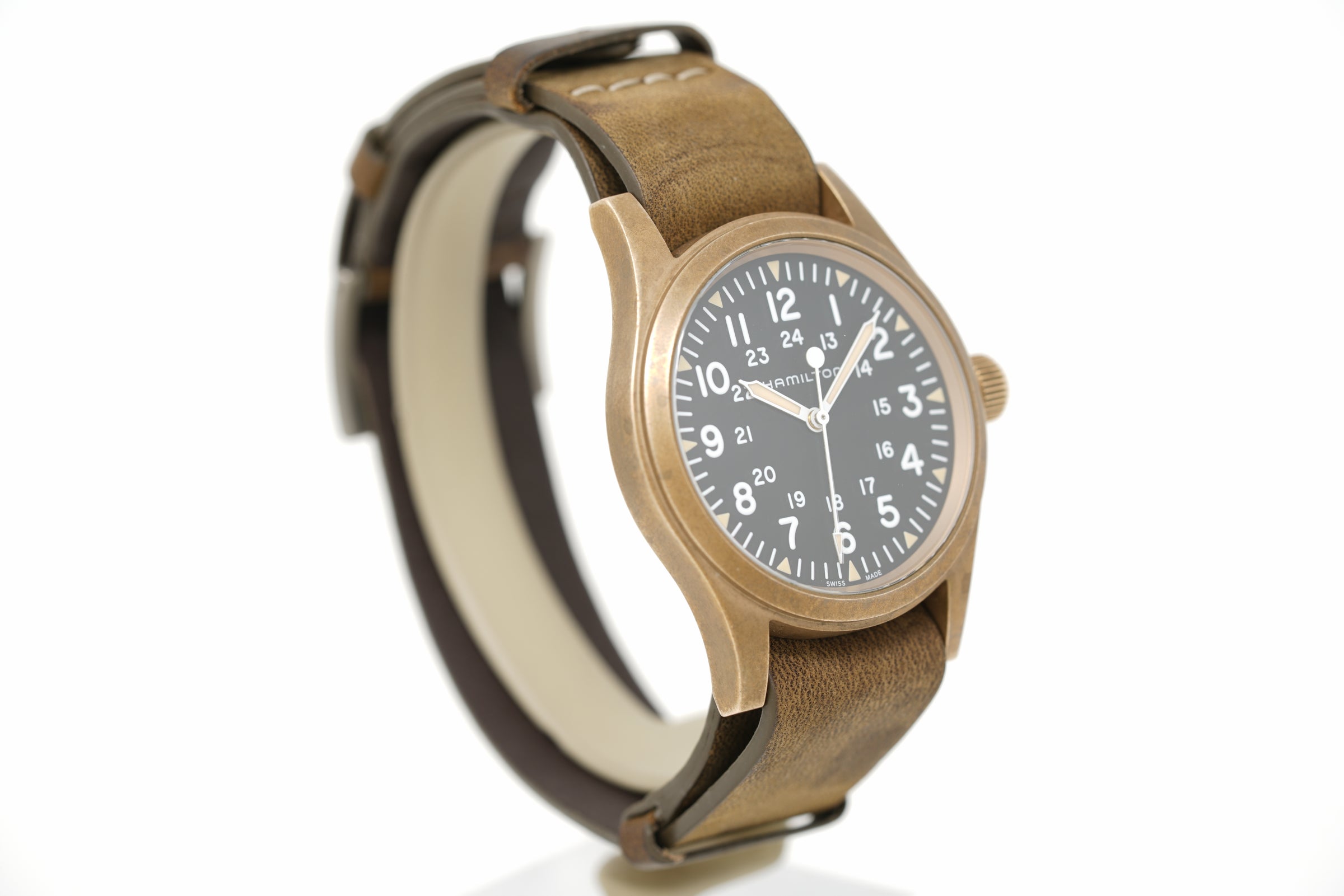 Pre-Owned Hamilton Khaki Field Mechanical Bronze H69459530