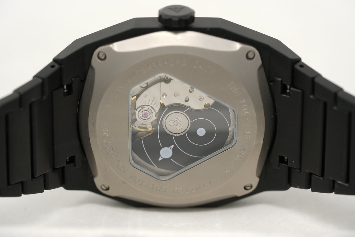 Pre-Owned Angles KOI-5 Wandering Hour Aero Black Automatic Limited