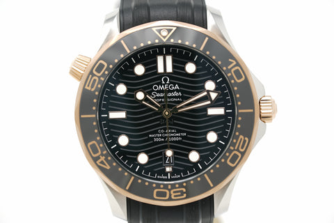 Pre-Owned Omega Seamaster Diver 300M Steel - Sedna™ Gold 210.22.42.20.01.002