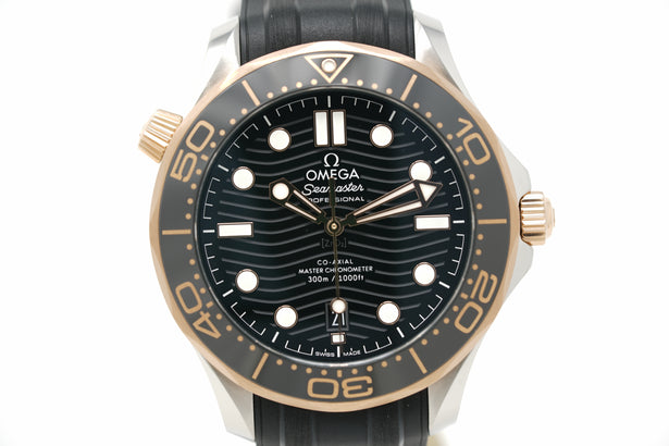 Pre-Owned Omega Seamaster Diver 300M Steel - Sedna™ Gold 210.22.42.20.01.002