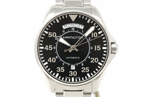 Pre-Owned Hamilton Khaki Aviation Pilot Day Date H64615135