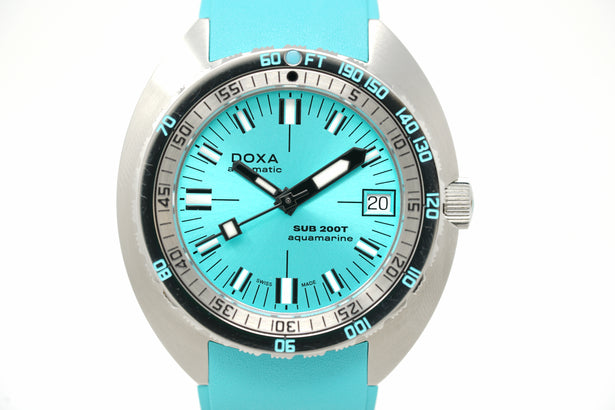 Pre-Owned Doxa Sub 200T Aquamarine 804.10.241S.25