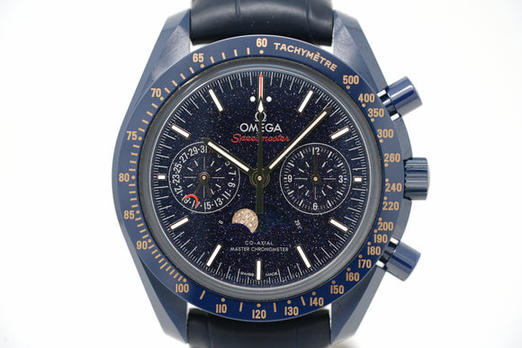 Pre-Owned Omega Speedmaster Moonphase Chronograph Blue Side of the Moon 304.93.44.52.03.002