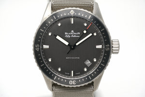 Pre Owned Blancpain Fifty Fathoms Bathyscaphe 5000 1210 NAGA