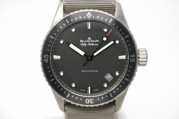 Blancpain Fifty Fathoms Bathyscaphe 5100B-1110-B52A Meteor Gray Men's Watch  | Chairish