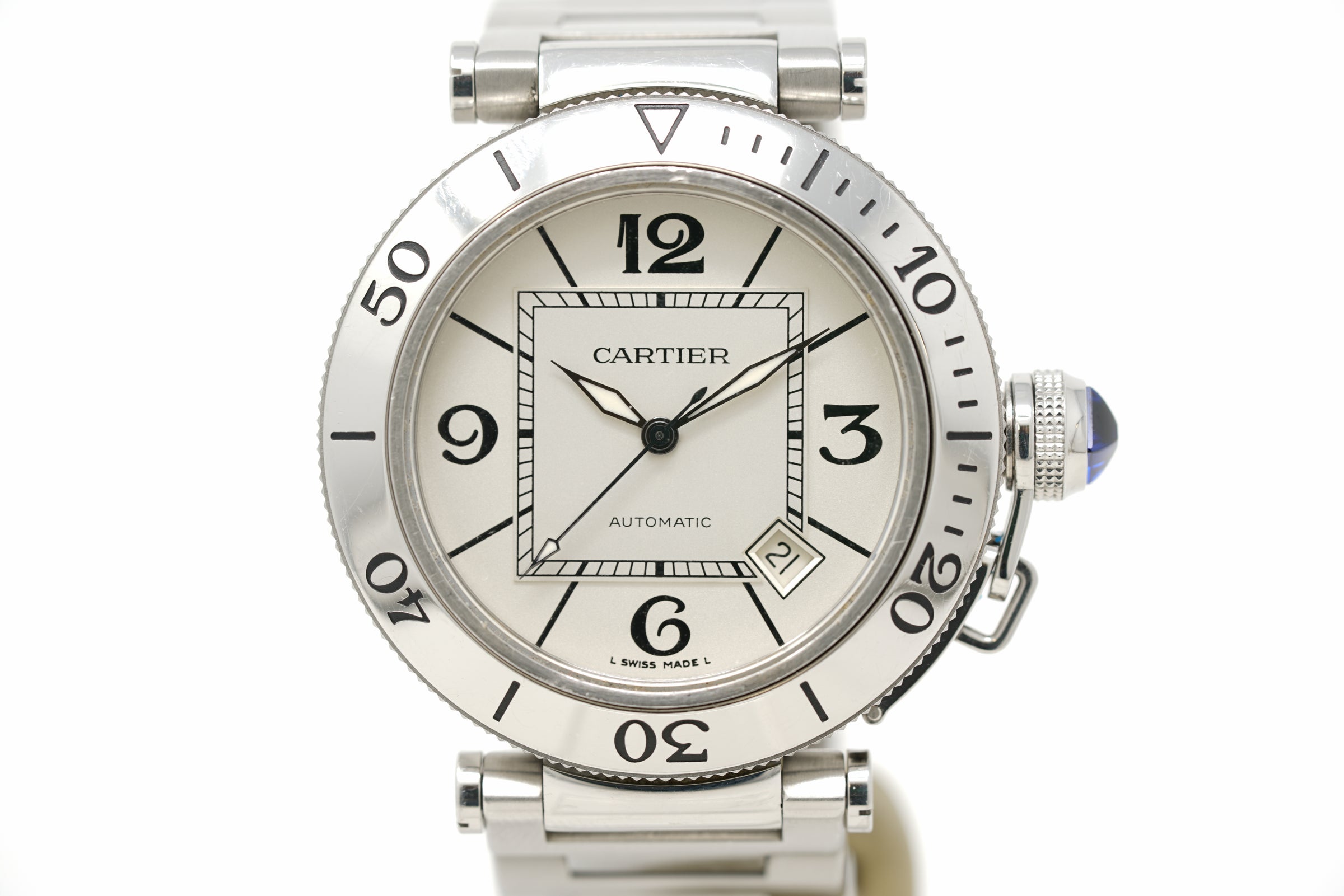 Pre-Owned Cartier Pasha Seatimer W31080M7