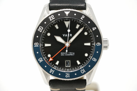 Pre-Owned Vaer G2 Meridian GMT Navy/Black GMT - 39mm USA