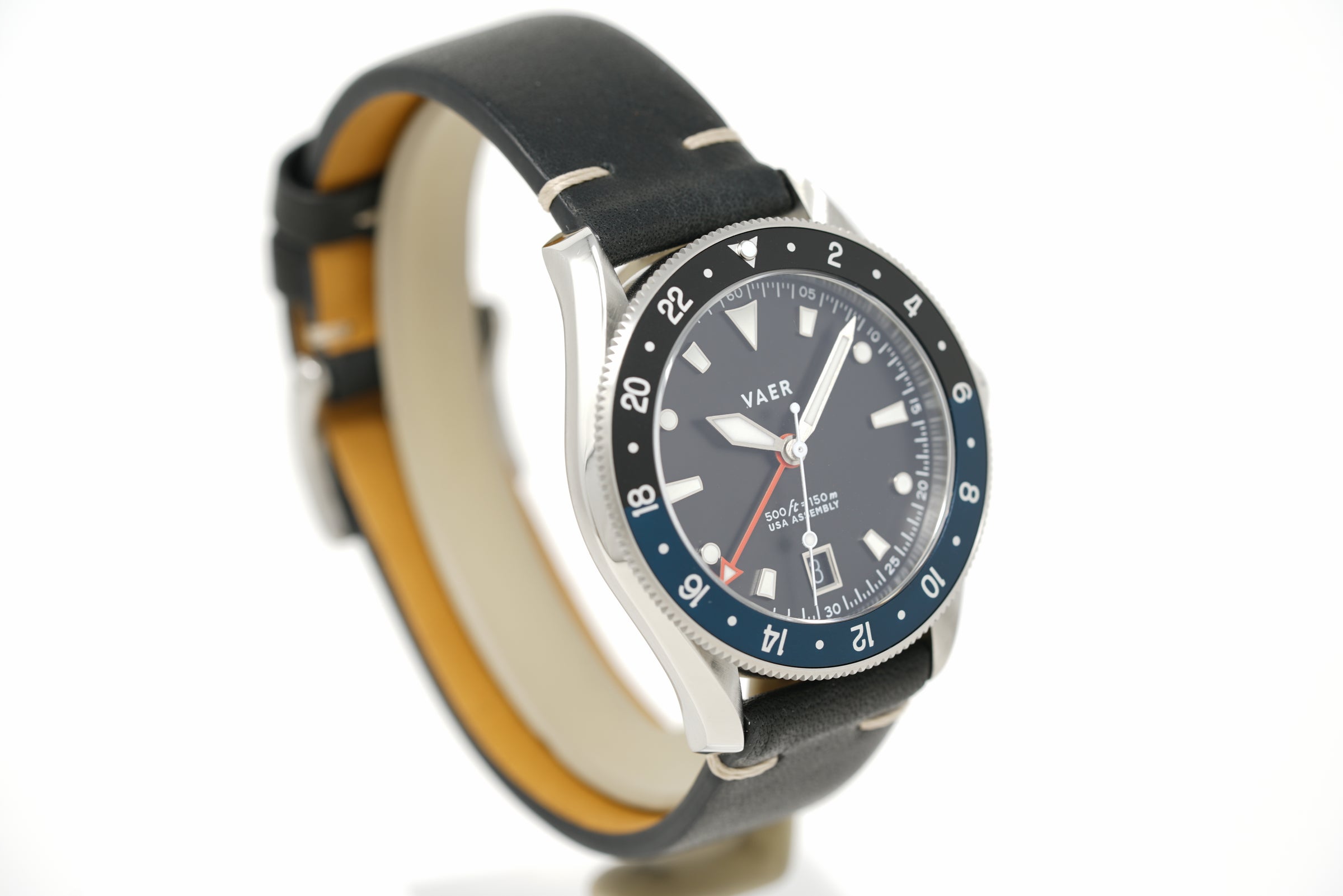Pre-Owned Vaer G2 Meridian GMT Navy/Black GMT - 39mm USA