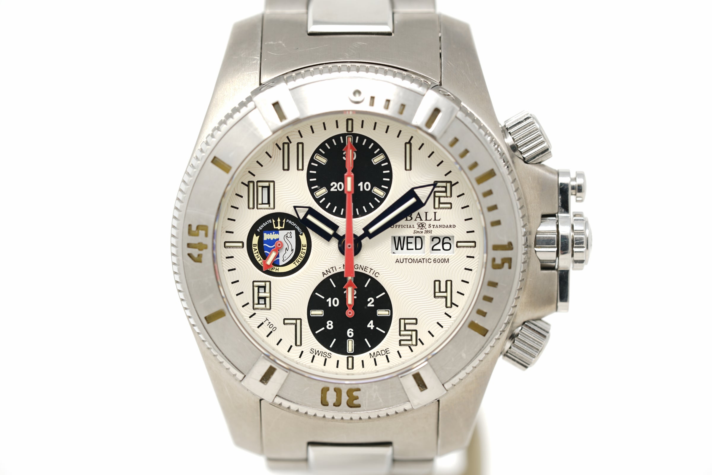 Pre-Owned Ball Engineer Hydrocarbon Bathyscaph Trieste Chronograph DC1026A-SJ-WH
