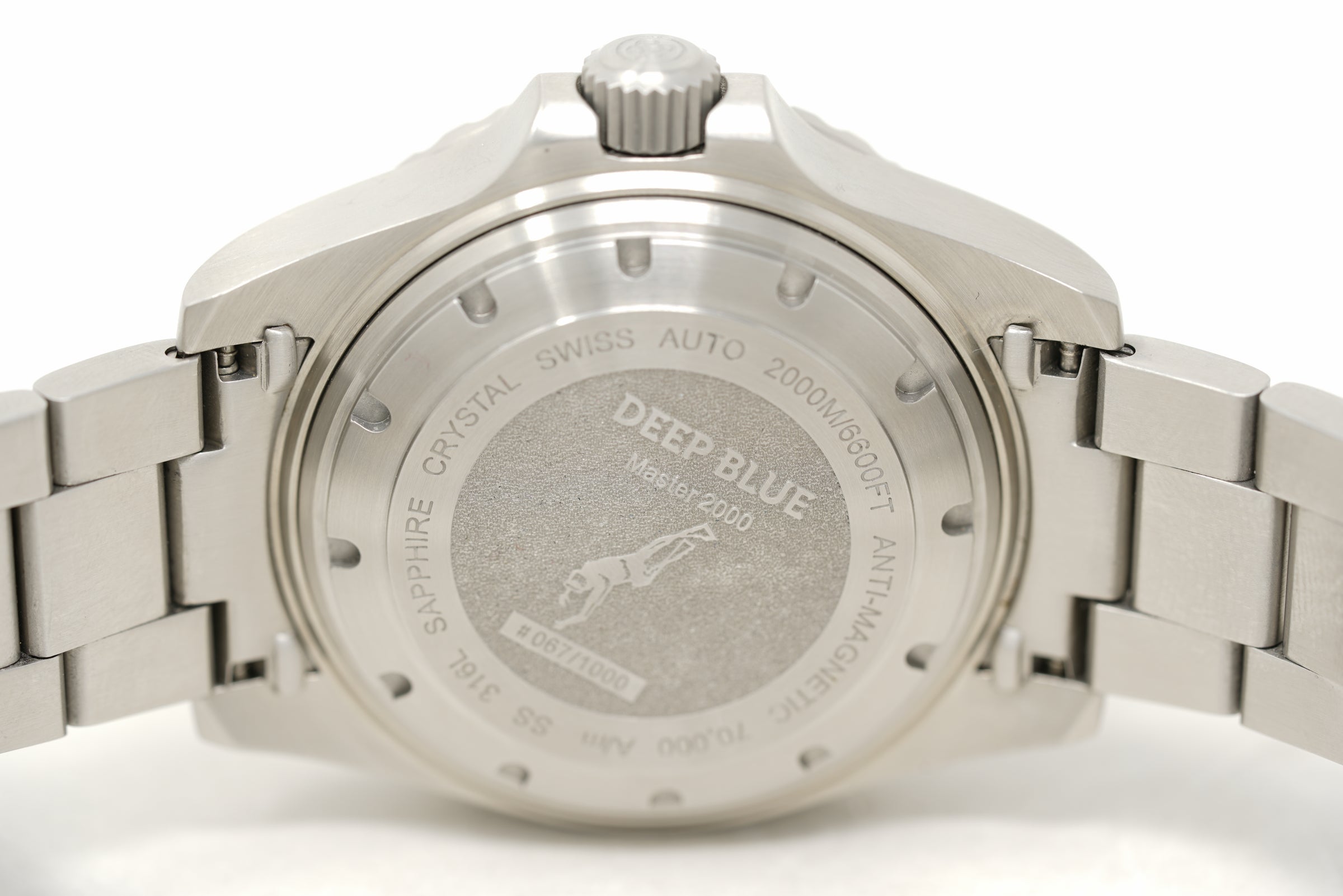 Pre-Owned Deep Blue Master 2000 Day Date Diver – Black Black Blue