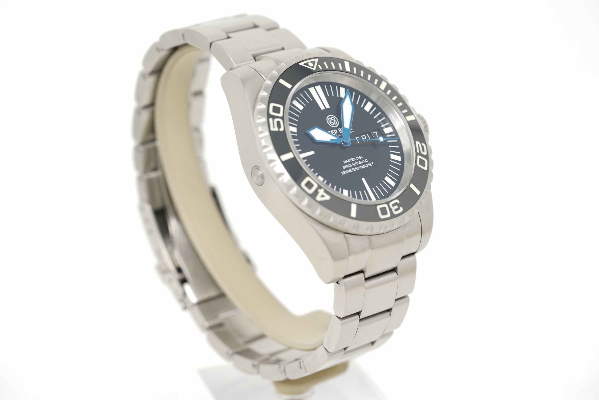 Pre-Owned Deep Blue Master 2000 Day Date Diver – Black Black Blue