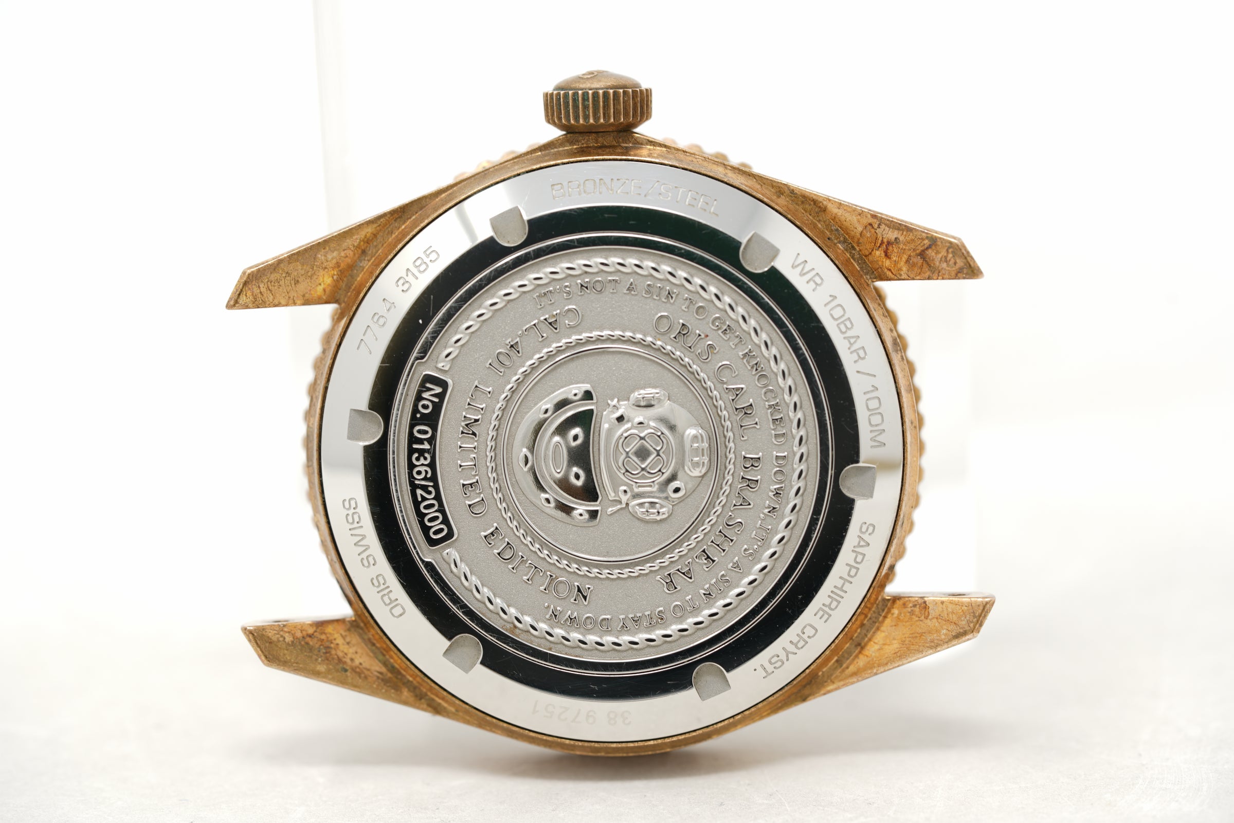Pre-Owned Oris Carl Brashear Calibre 401 Limited 01 401 7764 3185-Set