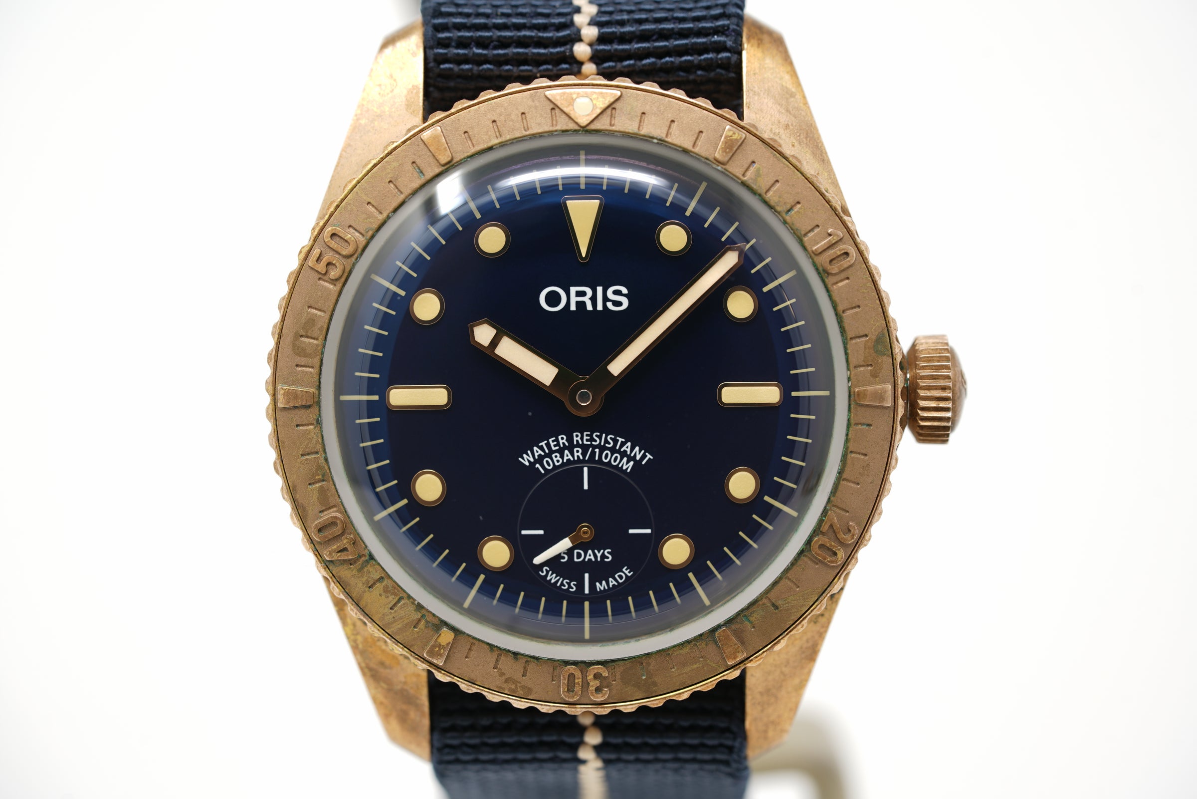 Pre-Owned Oris Carl Brashear Calibre 401 Limited 01 401 7764 3185-Set
