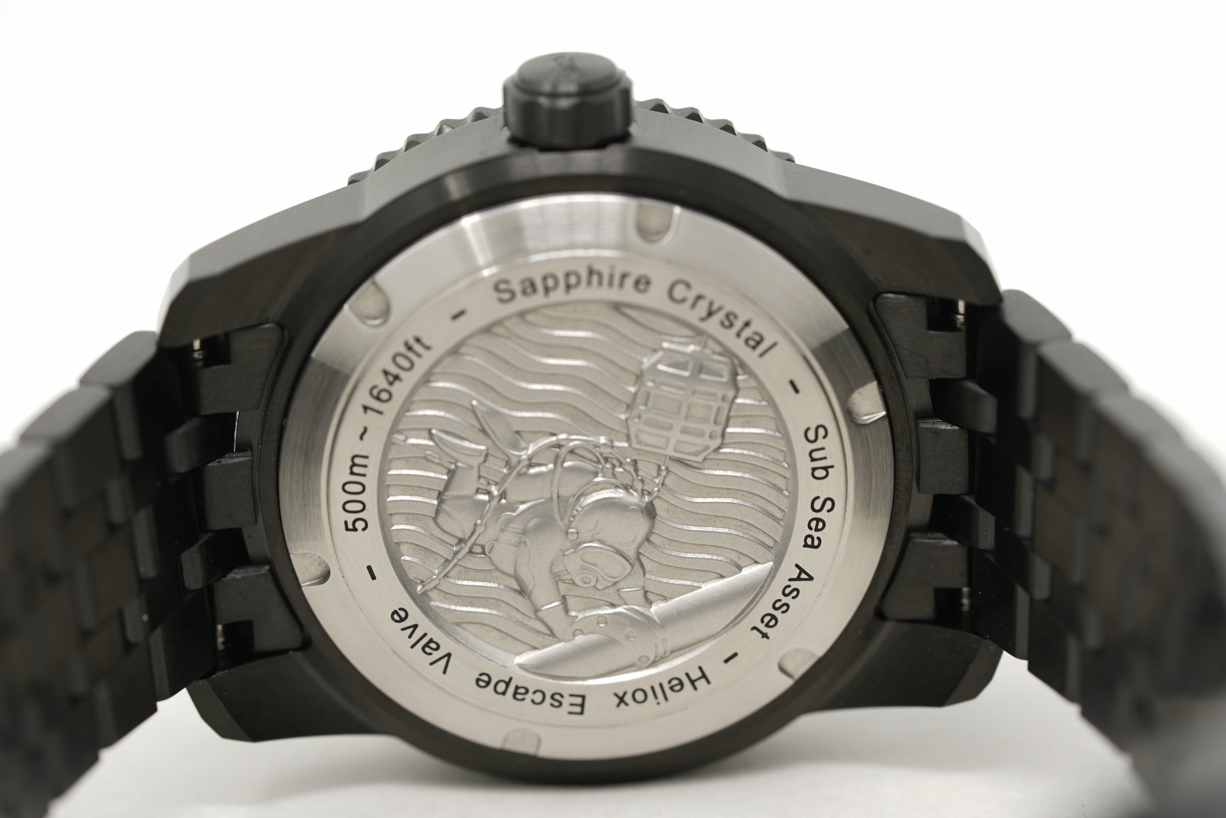 Pre-Owned Scurfa Bell Diver 1 Black PVD Auto