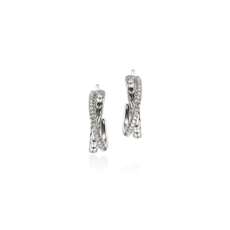 John Hardy JH Essensials Pavé Crossover Earrings