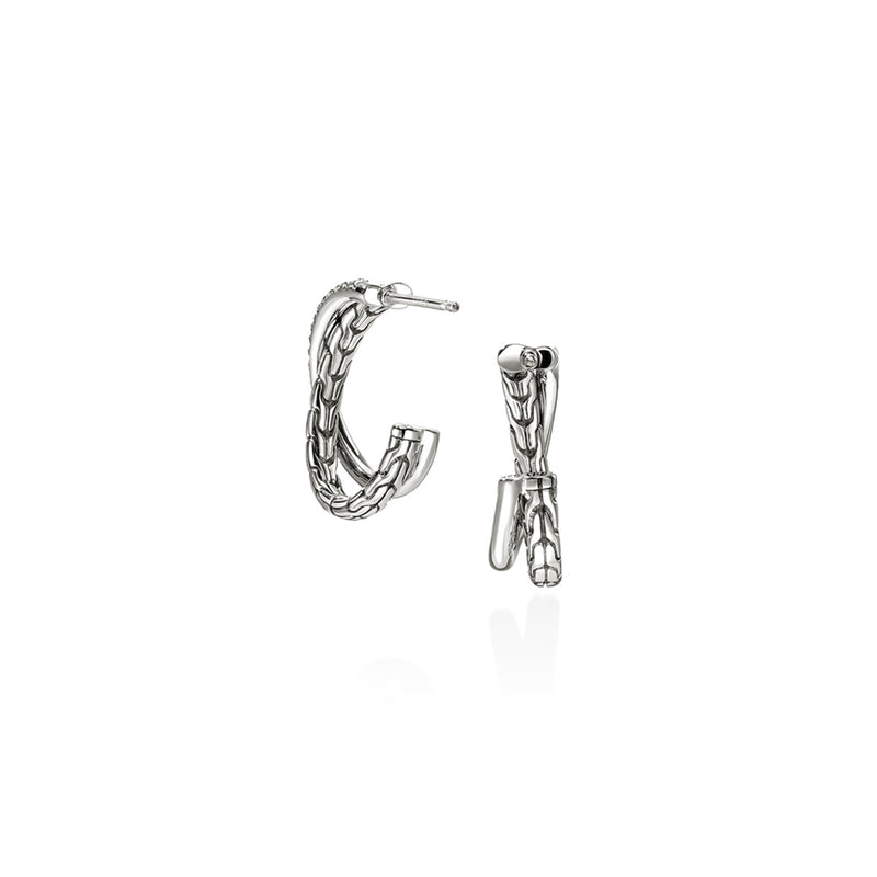 John Hardy JH Essensials Pavé Crossover Earrings